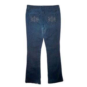 L.e.i. Y2K Chelsea Lowrise Floral Embroidered Jeans Boot Cut Size 6